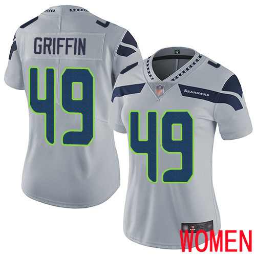 Seattle Seahawks Limited Grey Women Shaquem Griffin Alternate Jersey NFL Football #49 Vapor Untouchable->women nfl jersey->Women Jersey